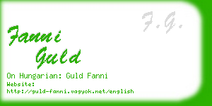 fanni guld business card